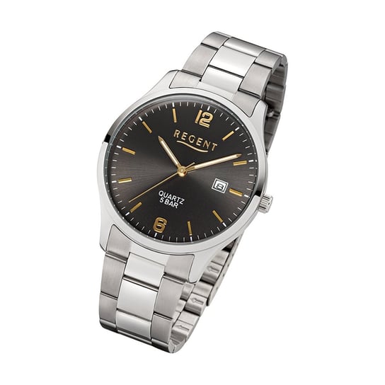 Regent zegarek męski analogowy kwarcowy srebrny F-1177 UR1153401 Regent
