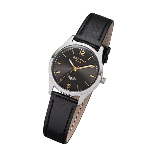 Regent zegarek na rękę czarny F-1308 damski analogowy zegarek kwarcowy UR2113417 Regent