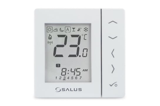 Regulator temperatury bezprzewodowy SALUS VS10WRF 230V programowalny tygodniowy podtynkowy biały 4w1 Inna marka