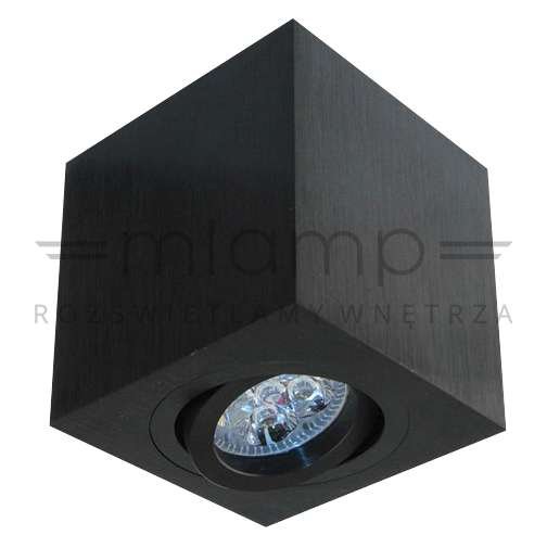 Regulowana LAMPA sufitowa Lago Nero Orlicki Design spot OPRAWA metalowa kostka cube czarna Orlicki Design