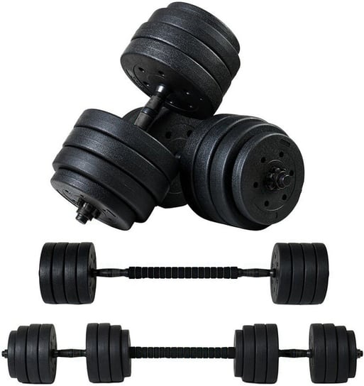 Regulowane Hantle 40 Kg Zestaw Hantli 2X20 Kg Z Funkcją Sztangi FUNFIT