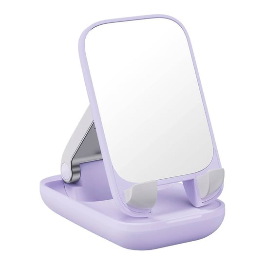 Regulowany stojak na telefon z lusterkiem Baseus Seashell Series - fioletowy Baseus