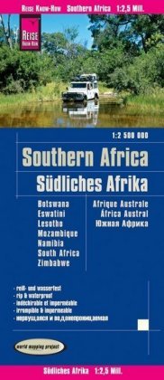 Reise Know-How Landkarte Südliches Afrika (1:2.500.000) : Botswana, Lesotho, Mosambik, Namibia, Simbabwe, Südafrika, Swasiland Reise Know-How Rump Gmbh, Reise Know-How