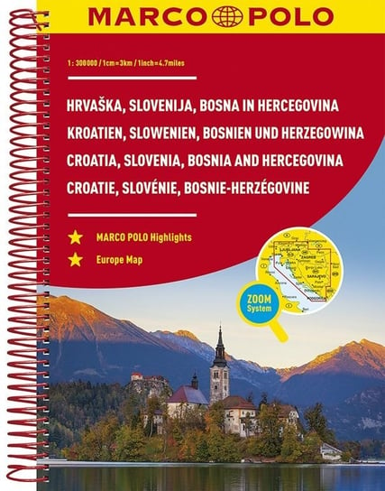 Reiseatlas Slowenien / Kroatien / Bosnien und Herzegowina 1:300 000 Opracowanie zbiorowe