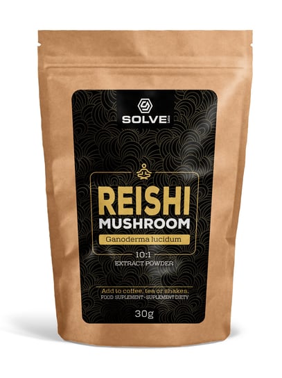 Reishi (Ganoderma lucidum) 10:1 Mushroom Powder 30 g / Solve Labs Suplement diety Solve Labs