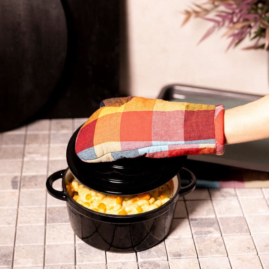Rękawica kuchenna MORPHIE w kolorową kratę 16x26 cm HOMLA Homla