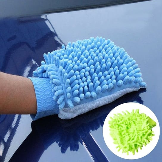 Rękawica z mikrofibry do mycia samochodu - zielona Hedo