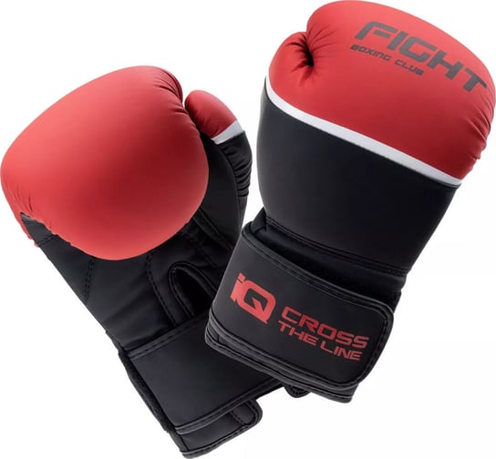 Rękawice bokserskie IQ Boxeo czarno-czerwone rozmiar 8 OZ IQ