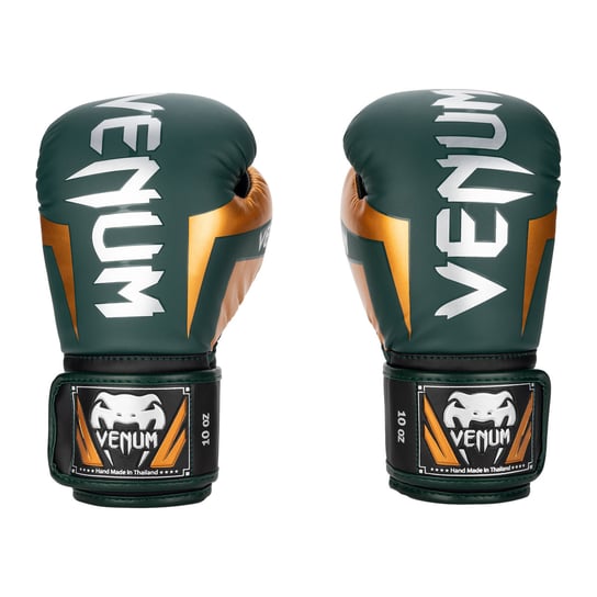 Rękawice bokserskie Venum Elite green/bronze/silver 10 oz Venum