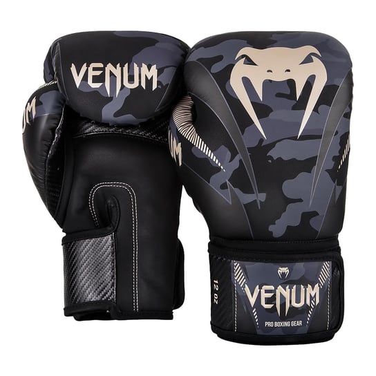 Rękawice bokserskie Venum Impact czarno-szare VENUM-03284-497 10 oz Venum