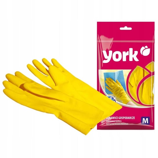 Rękawice gospodarcze gumowe domowe lateksowe M York