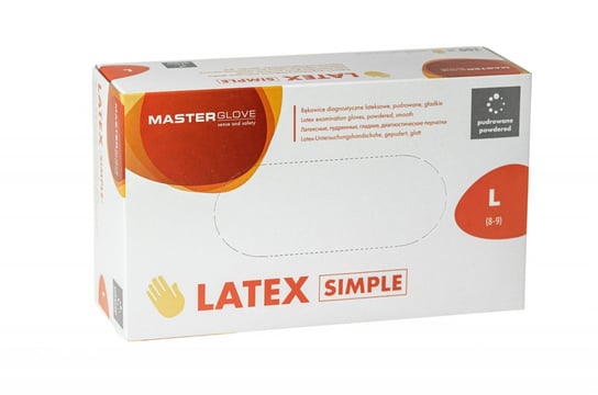 Rękawice lateksowe Master Glove Latex Simple rozmiar L 100 szt. Wally Plastic Co. Ltd.