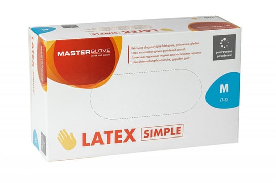 Rękawice lateksowe Master Glove Latex Simple rozmiar M 100 szt. Wally Plastic Co. Ltd.