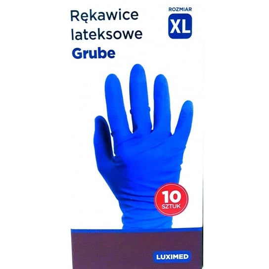 rękawice lateksowe niebieskie grube xl Inna marka
