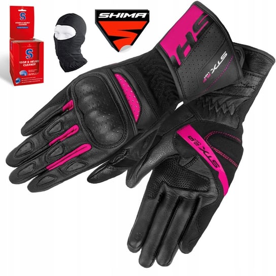 Rękawice Motocyklowe | Shima Stx 2.0 Różowe | Damskie Skórzane M SHIMA