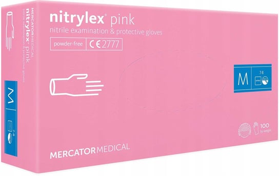 Rękawice Nitrylowe 100 szt. 8-M Nitrylex Pink Mercator Medical