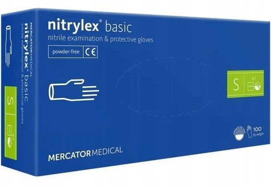 Rękawice Nitrylowe 100 szt. Nitrylex Basic Dark Blue 7-S Inny producent