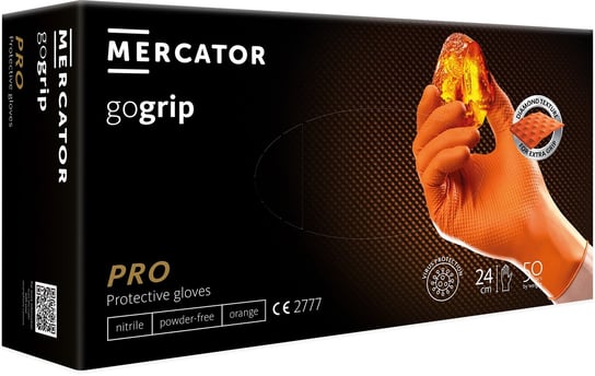Rękawice Nitrylowe Mercator Gogrip Orange M 50 Szt Mercator Medical