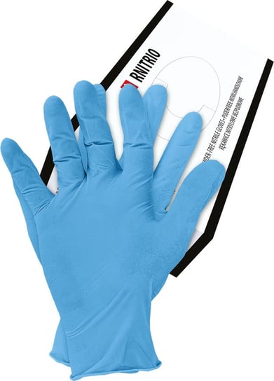 Rękawice nitrylowe w kolorze niebieskim - bezpudrowe 1 para REIS