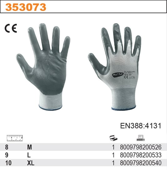 Rękawice ochronne BETA 13 eco-nbr, rozmiar 10/xl BETA