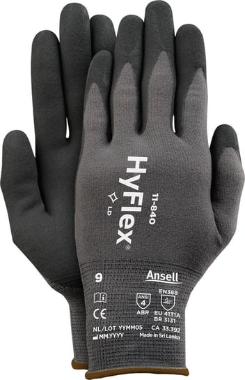 Rękawice ochronne HyFlex® 11-840, powlekane nitrylem 12par REIS
