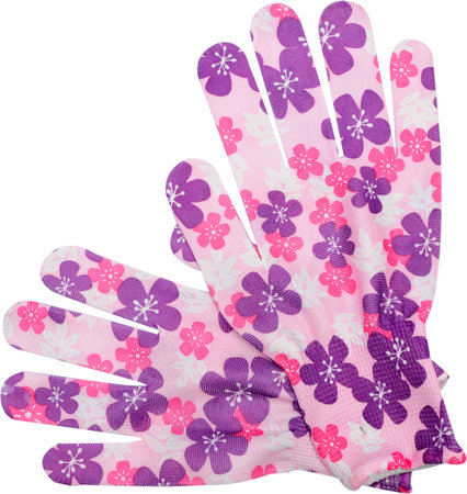 Rękawice ogrodowe TOYA Flo, różowe, rozmiar 8 Toya