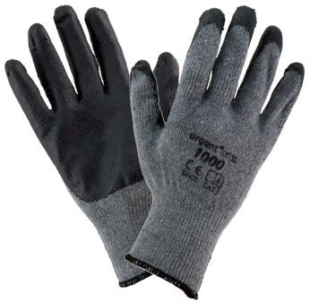 Rękawice robocze PROTECH GRCK-09 lateksowe czarno-szare (12/240) PROTECH