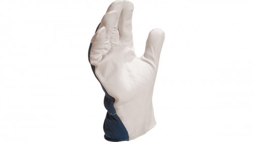 Rękawice z koziej skóry strona grzbietowa z dżerseju biało-niebieskie rozmiar 10 CT402BL10 DELTA PLUS