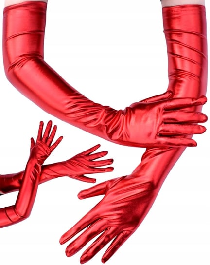 Rękawiczki błyszczące retro długie Damskie boho Edibazzar