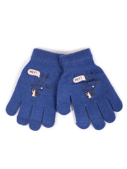 Rękawiczki chłopięce pięciopalczaste niebieskie HEY! 14 cm YoClub