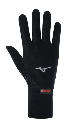 Rękawiczki Do Biegania Mizuno Breath Thermo Fleece Gloves | Czarne Rozmiar L Mizuno