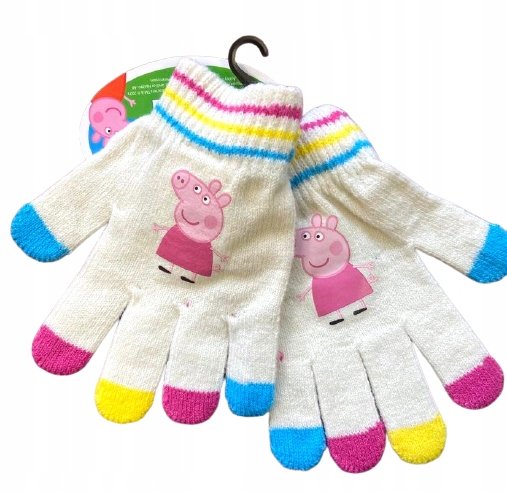 Rękawiczki Dziewczęce Akryl Świnka Peppa One Size Disney
