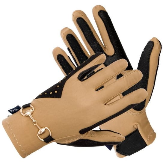 Rękawiczki EQ.QUEEN Trangan złote/czarne, rozmiar: XL Inna marka
