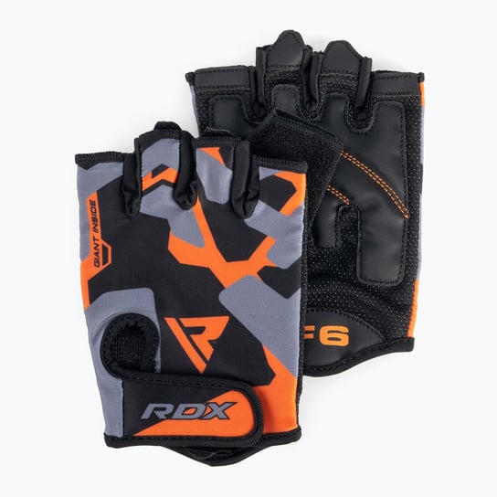 Rękawiczki Fitness Rdx Sumblimation F6 Czarno-Pomarańczowe Wgs-F6O L RDX
