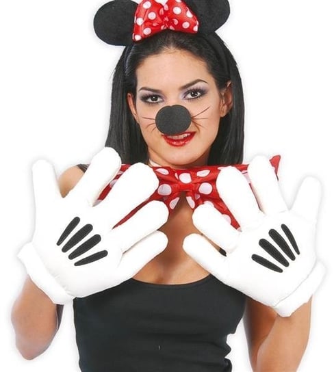 Rękawiczki giga, Myszka Mickey, białe Guirca