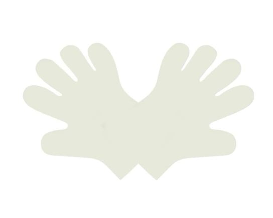 Rękawiczki jednorazowe, ekologiczne PLA, białe rozmiar M, 100 szt. Cantino
