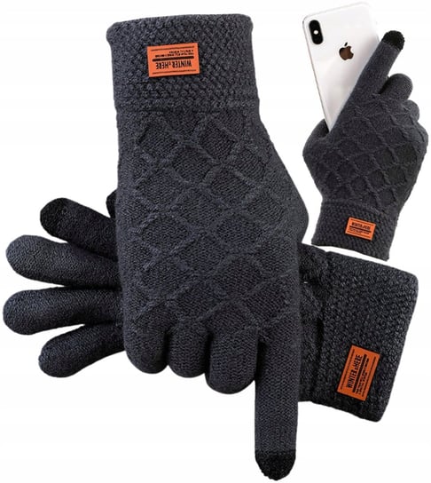 Rękawiczki Męskie Dotykowe Zimowe Ciepłe Smartfona Edibazzar