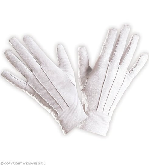Rękawiczki mima maga, białe, rozmiar uniwersalny Widmann