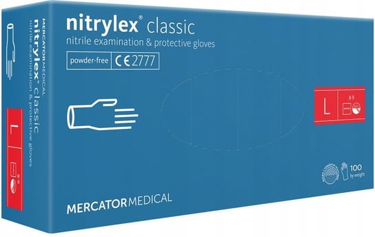 Rękawiczki Nitrylex Classic BLUE Rozm. L Mercator Medical