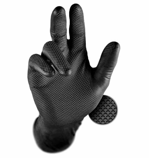 Rękawiczki Nitrylowe Grippaz 2445 Black 50 sztuk L Inna marka