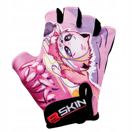 Rękawiczki ROWEROWE dla dziewczynki KITY PINK 4 XS B-skin