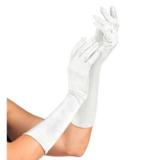 Rękawiczki Satynowe Białe 40Cm Widmann