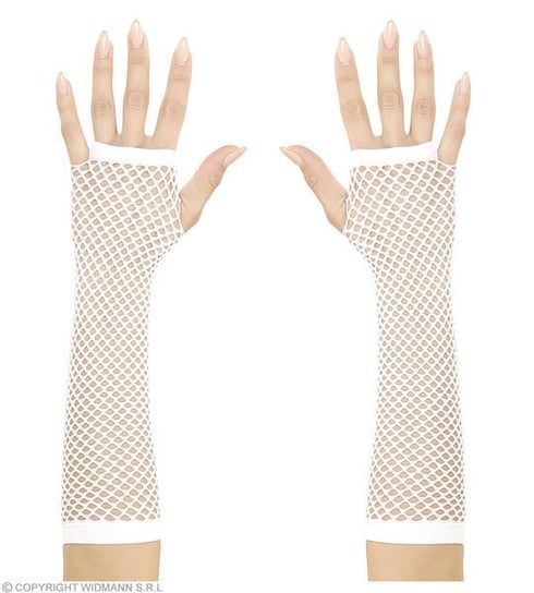 Rękawiczki siatka, białe Widmann
