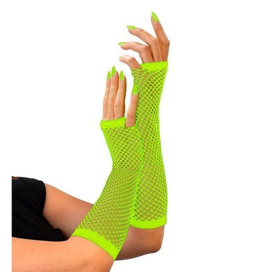Rękawiczki Siatka Neon Zielone Widmann