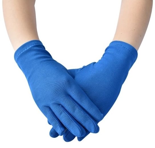 Rękawiczki Strój Przebranie Wojownik Ninja Niebieskie Hopki
