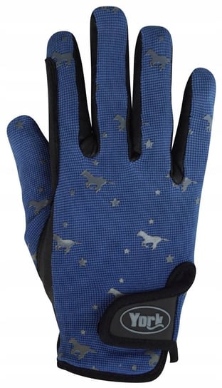 Rękawiczki York Horsi niebiesko-szare 10 lat Inna marka