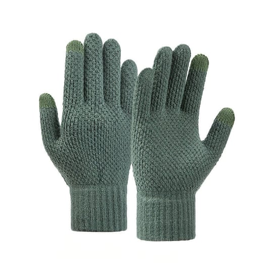 Rękawiczki zimowe dotykowe - zielone Hurtel