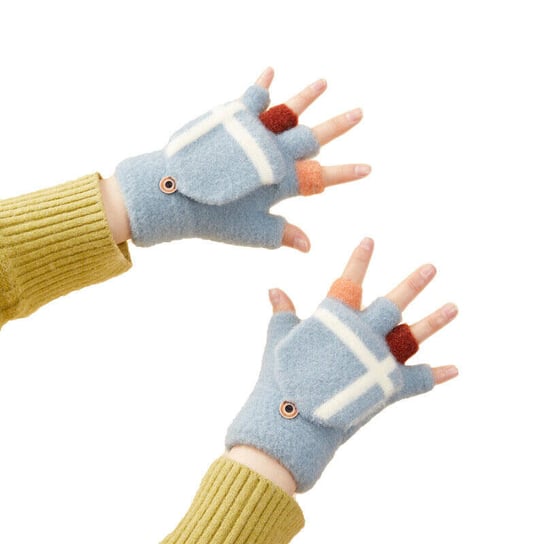 Rękawiczki zimowe miltenki - niebieskie Hurtel