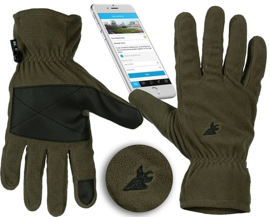 Rękawiczki zimowe polarowe Joma Explorer sportowe system touch screen khaki Joma