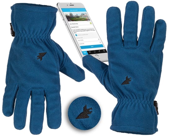 Rękawiczki zimowe polarowe Joma Explorer sportowe system touch screen niebieskie Joma